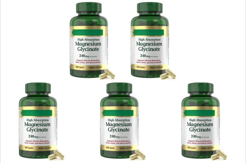 Magnesium Glycinate Capsules High Absorption Supports Muscle Relaxation Supports Bone Health 120 Capsules for Adults