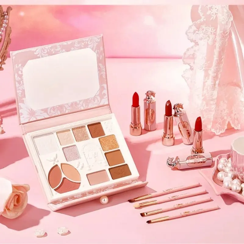 Set regalo per il trucco: tavolozza di ombretti e kit di bellezza per il viso completo di rossetto Regalo perfetto di San Valentino per fidanzata e moglie