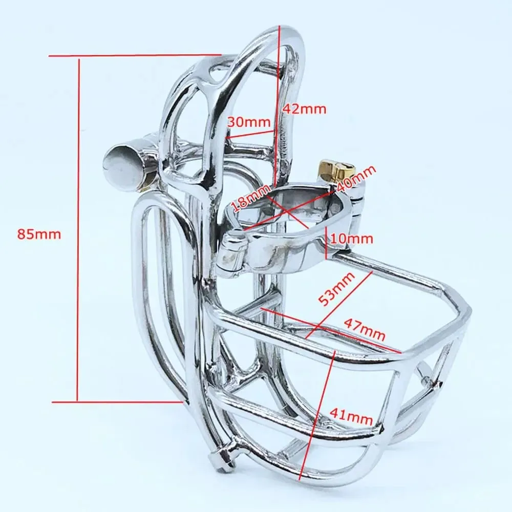 2026 NEW Newest Design Male Chastity Device Stainless Steel PA Puncture Cock Cage Bdsm Sex Toys For Men Penis Lock Cock Ring Toy