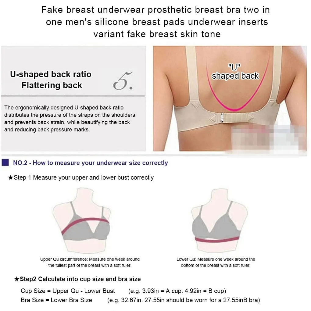 Breast Forms Lehká falešná prsa protézová podprsenka 500-1400 g Skin Friendly A-D cup Brain novinka Kostým