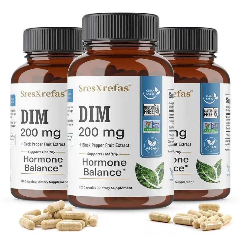 DIM Supplement 200mg Unisex Menopausal Support Antioxidant Support Promotes Overall Health