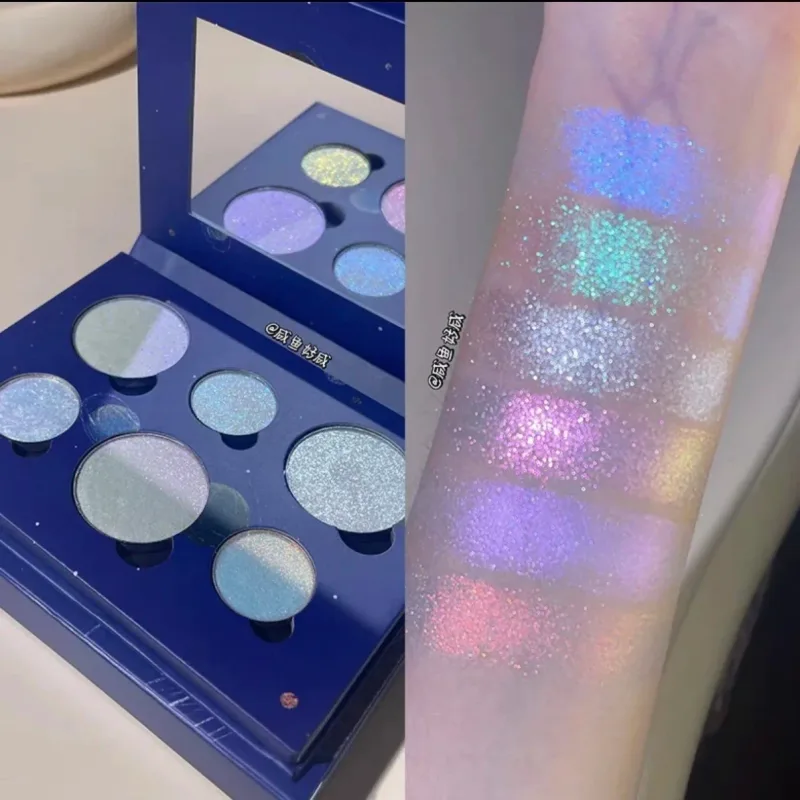 Eyeshadow Palette Chameleon Glitter Metallic Shimmer Glitter Eye Shadow Gradient Colors Fine Flash Eye Makeup