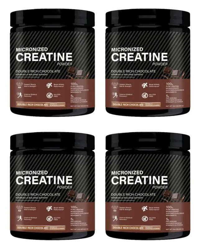 Creatine Monohydrate Powder Chocolate Flavor 10.6 OZ Improve Athletic Performance and Promote Muscle Recovery After Exercise