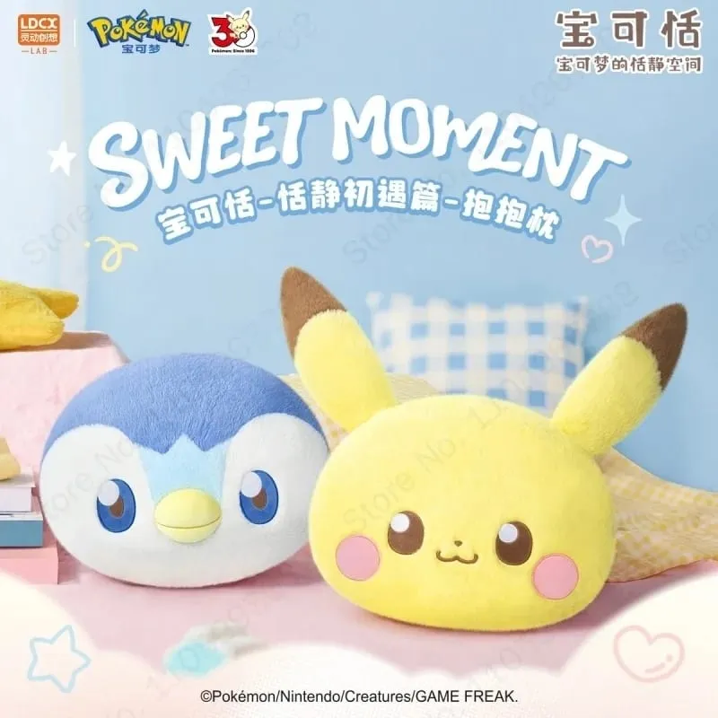 New Pokemon Pikachu Piplup 40cm Large Stuffed Plush Doll Cute Soft Cushion Pillow Home Decoration Collectible Toy Birthday Gift