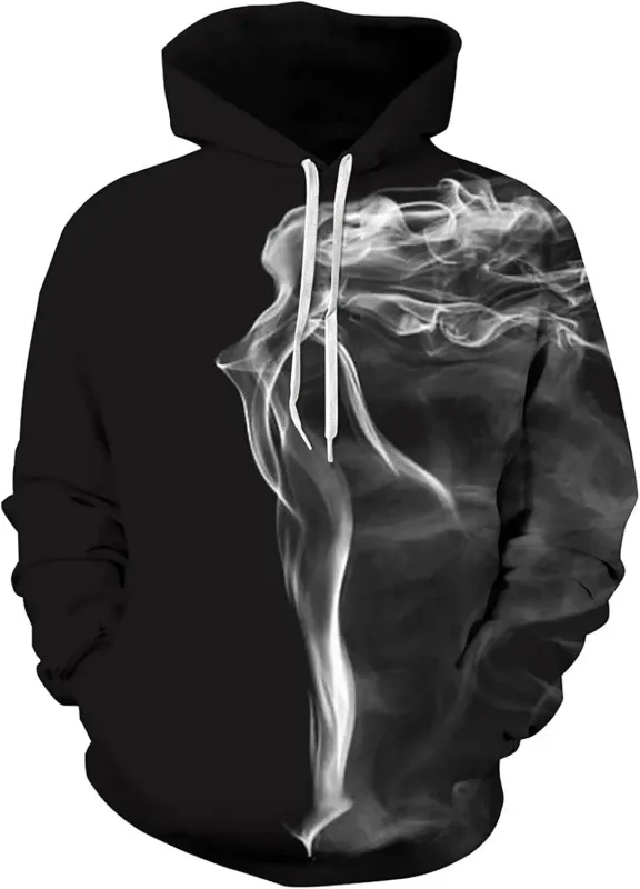 Mens Graphic Hoodies Unisex Novelty Print Hoodie, 3D Pattern Pullover Sweatshirt With Pocket, Long Sleeve Warm Graphic Hoodie Me
