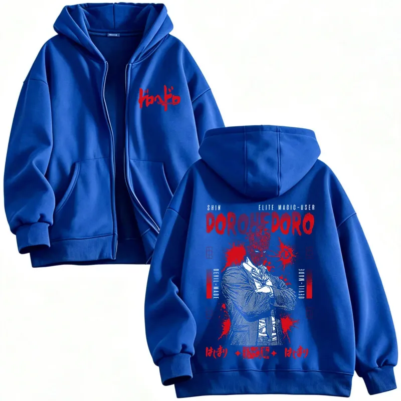 Anime Dorohedoro Kaiman Shin Zipper Hoodies Men's Women Clothing Zip Up Hooded Sweatshirts Long Sleeves Jackets Caots Streetwear
