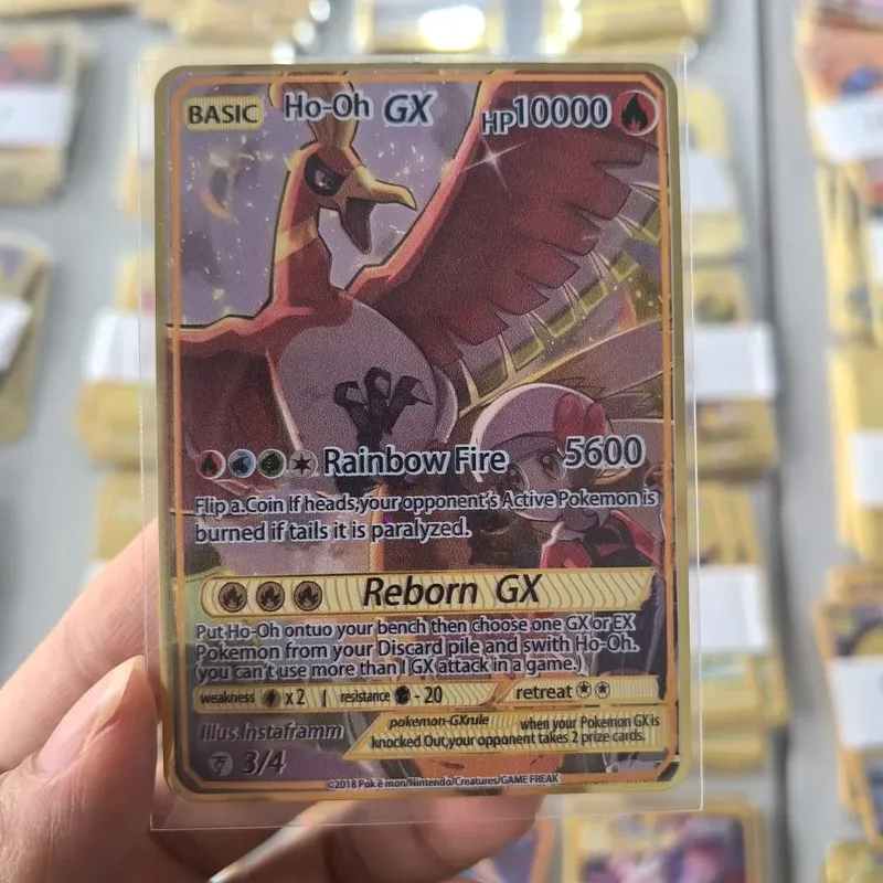 10000HP Charizard Vmax Pokemon Cards Metal English Card Arceus GX Vstar V Golden Limited Kids Gift Game Battle Collection Cards