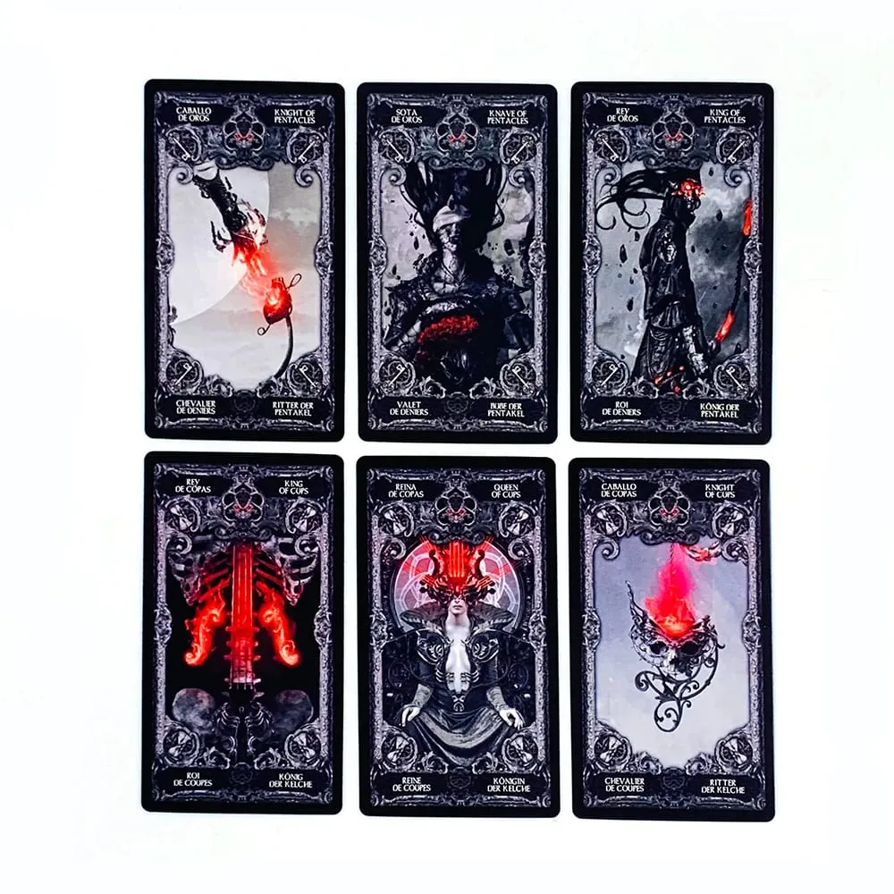 Dark Tarot Cards Deck Board Game Mysterious Divination Edition Borad Playing Games，Holiday Games Leisure Party Card Game