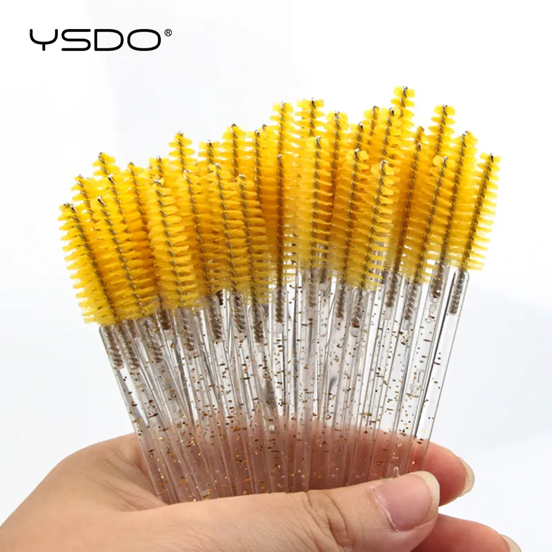 5/25/50pcs Crystal Eyelash Makeup Brushes Professional Eyebrow Extension Brush Eye Lashes Beauty Tool for Makeup Artists