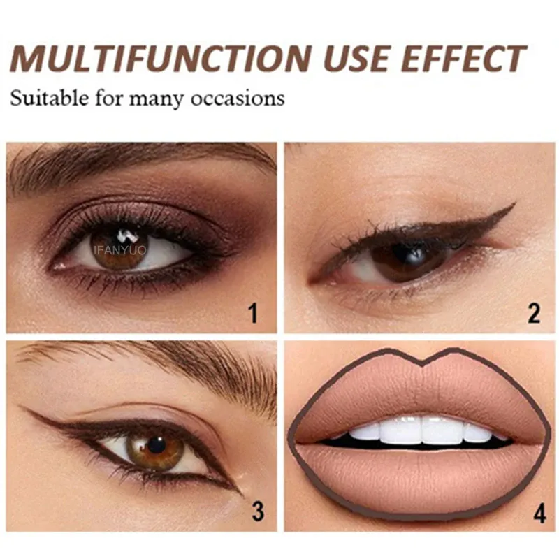 8 Colors Waterproof Black Eyeliner Gel Pencil Smudge-Proof Long-Lasting Beginner-Friendly Eye Makeup High Pigment Eye Liner Pen