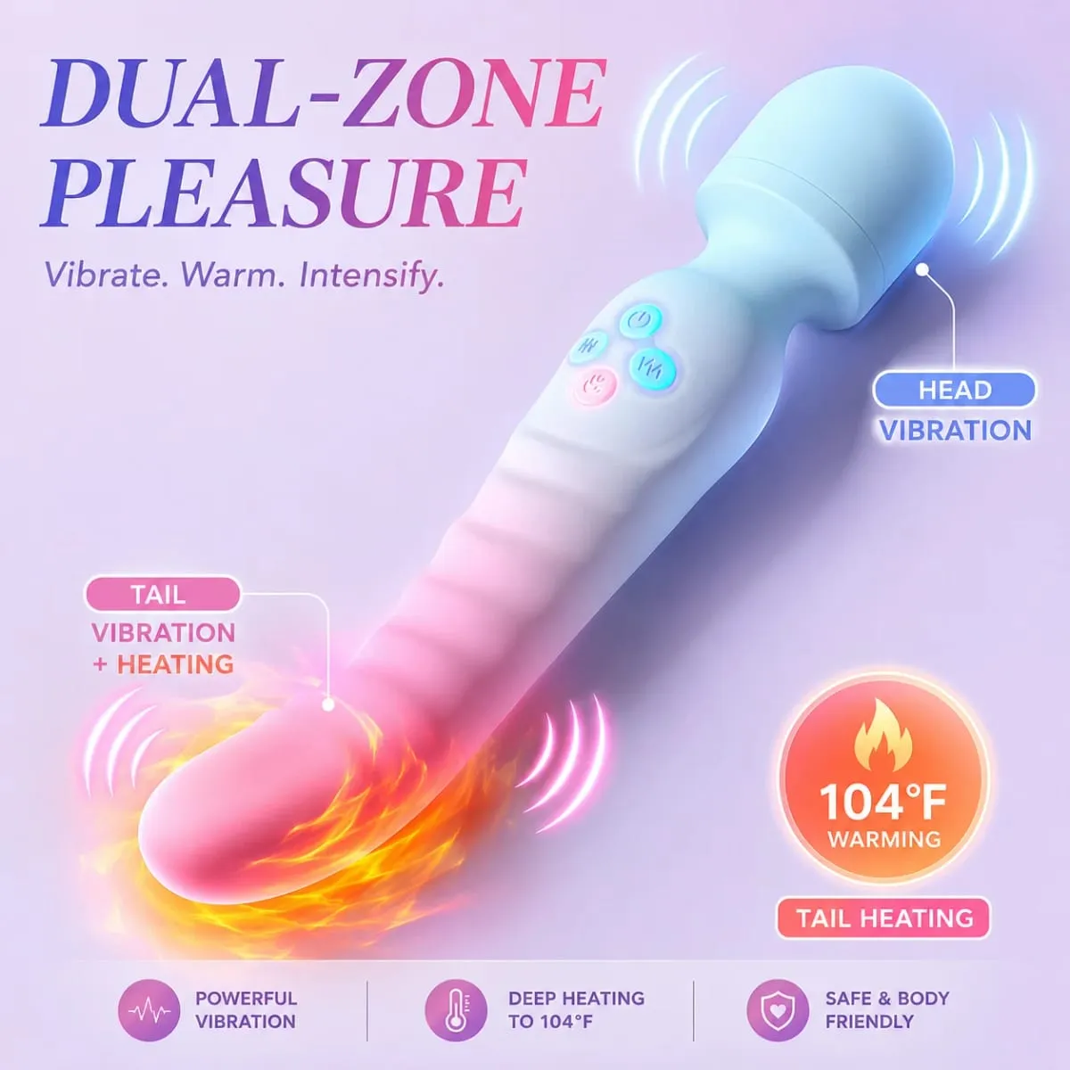Heating AV Wand Vibrator for Women G-Spot Clit Stimulator Nipples Vagina Massager Magic Wand Female Masturbator Adult Sex Toys
