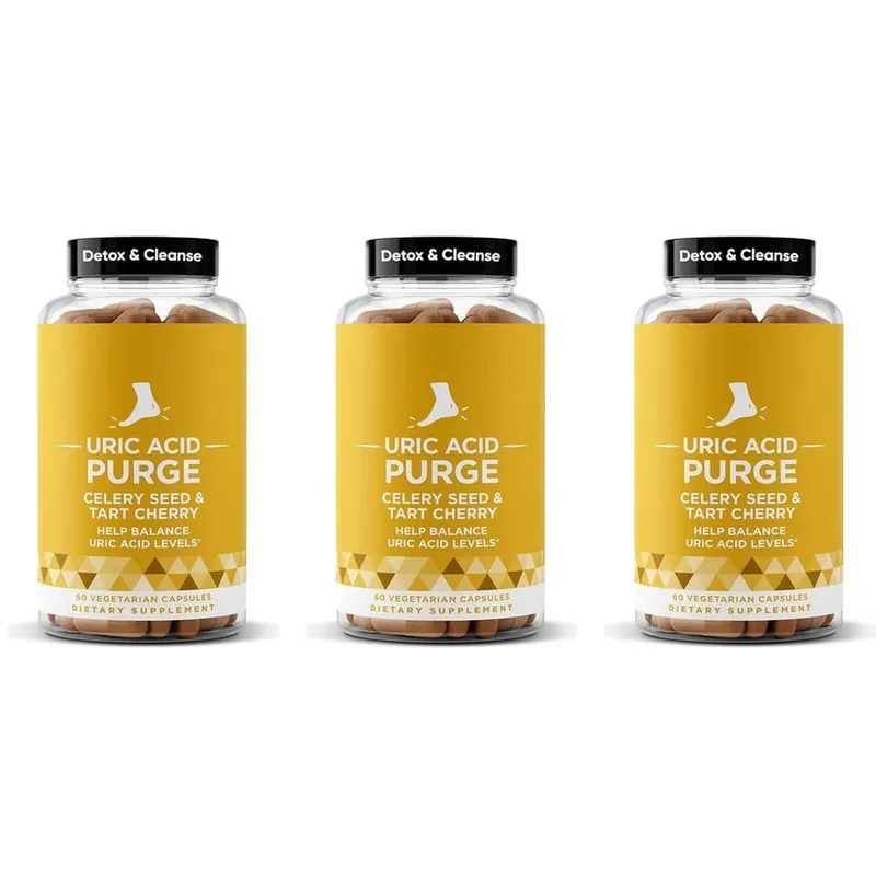Uric Acid Purge Capsules with Celery Seed Tart Cherry Parsley Extract Vegetarian Formula Daily Joint Support Supplement 60 Count — image 9