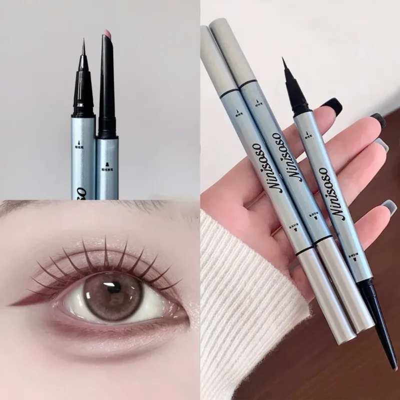 Dual Head Eye Contour Pen Liquid Liner Gel Stick Natural Aegyo Sal Easy Drawing Under Shadow Brightening Daily Eye Makeup Tools