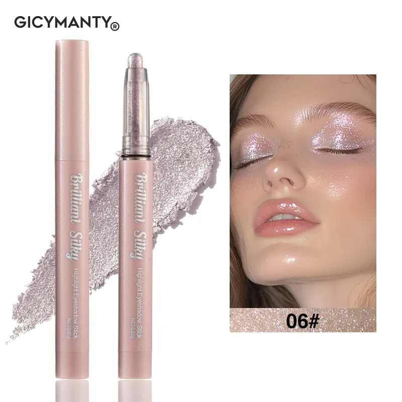 Sparkle Eyeshadow Stick Highlight Eye Pencil Shimmer Pearl Long-Lasting Waterproof Multi-Use Eye Makeup Beauty