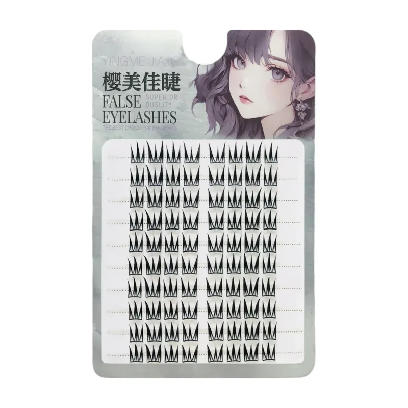 Fluffy Volume False Eyelash Extensions V-shaped Natural Curl Large Capacity Fake Lashes Daily Wear Perfect Eye Makeup For Women