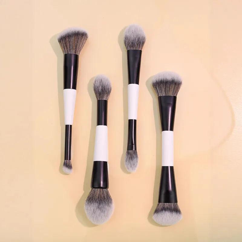 Dual-Headed Makeup Brushes Set F1-F4 For Foundation Blush Highlighting Beauty Tools Facial Shaping Cosmetic Brushes