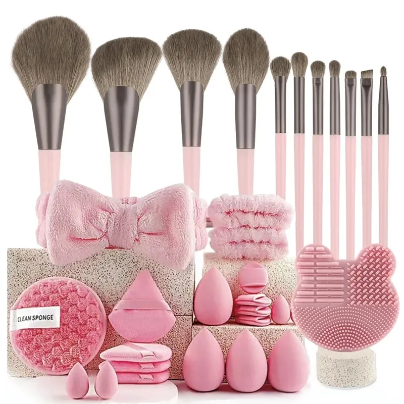 33pcs beauty set makeup kit large and small beauty sponges for flawless makeup application and removal of makeup full set