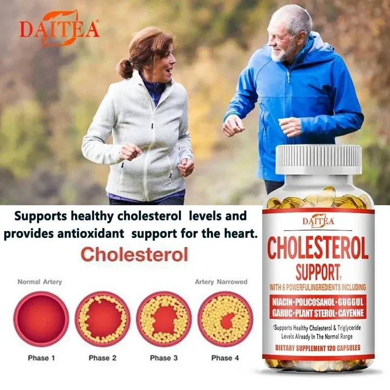 Daitea Integratore di Supporto del Colesterolo - Abbassa il sistema immunitario LDL e i trigliceridi Allevia l'ansia in modo naturale Salute delle ghiandole surrenali