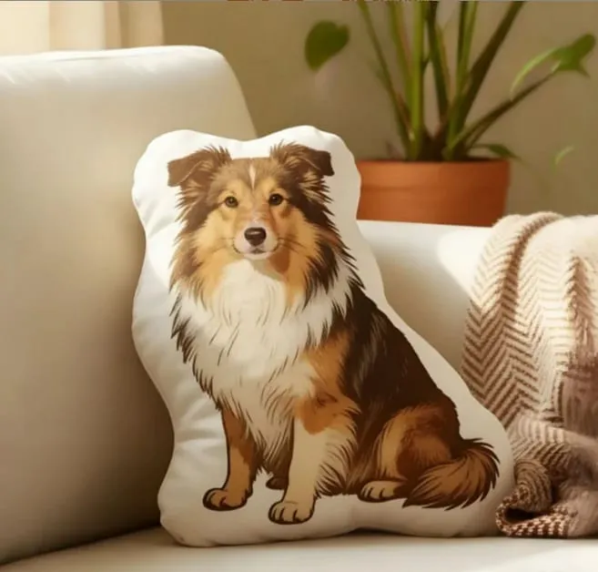 3D printed simulation dog pillow funny pet shaped pillow living room bedroom soft decoration personalized holiday gift