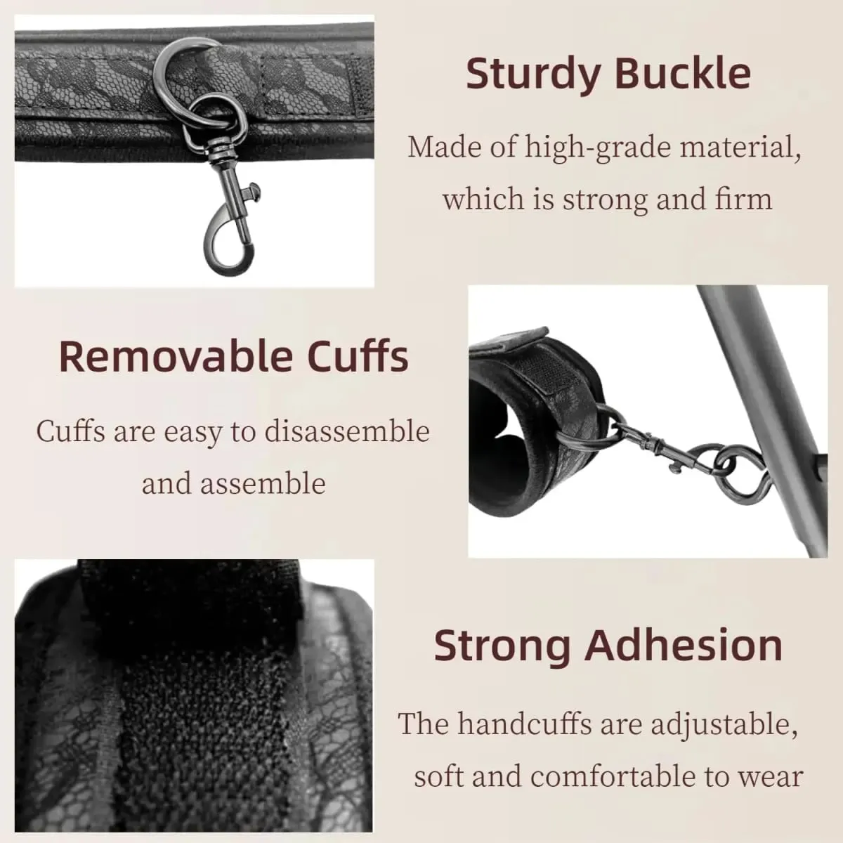 Spreader Bar Sex Toy With Wrist Ankle Neck Collar Restraint Kits Adjustable Handcuffs Collar Bondage Set BDSM For Adult Couple