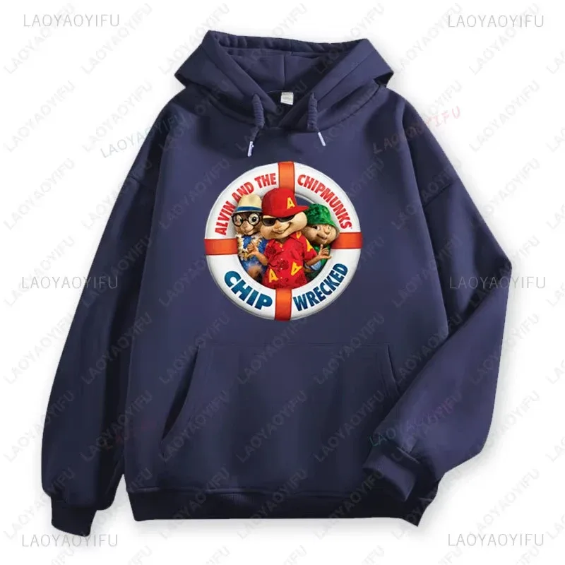 Alvin and The Chipmunks Anime Hoodies Eco Friendly A Letters Printing Sweatshirt Casual Streetwear Unisex Pullovers promo