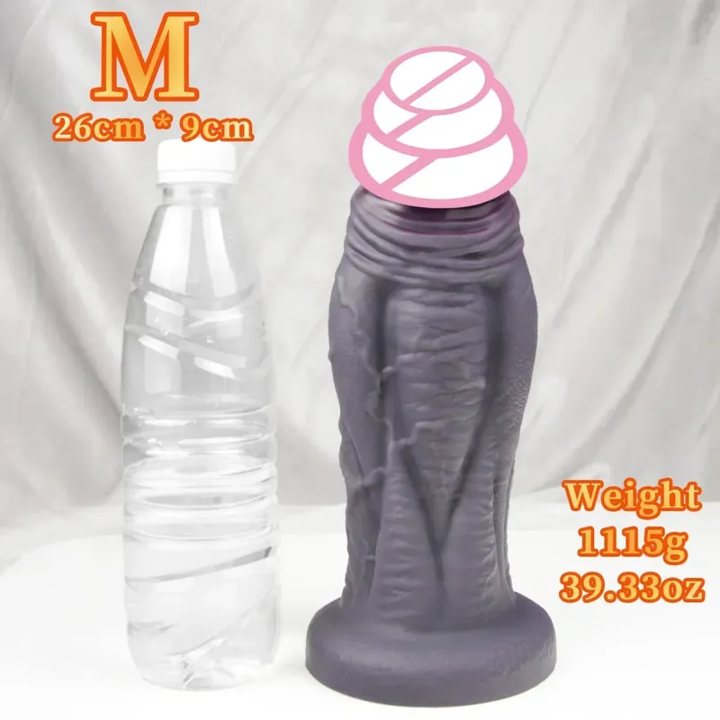 Big Soft Dildo Super Soft Silicone Large Penis with Suction Cup Flexible G-spot sex toys For Women men Lesbian — image 8