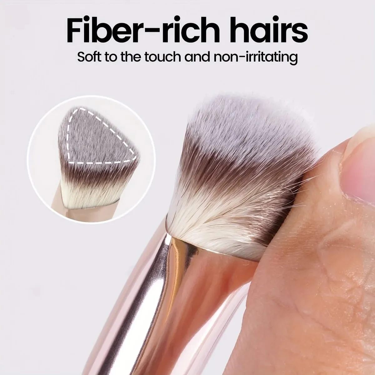 Premium Concealer Brush Triangle Brush Head Soft Synthetic Bristles Fit for The Skin