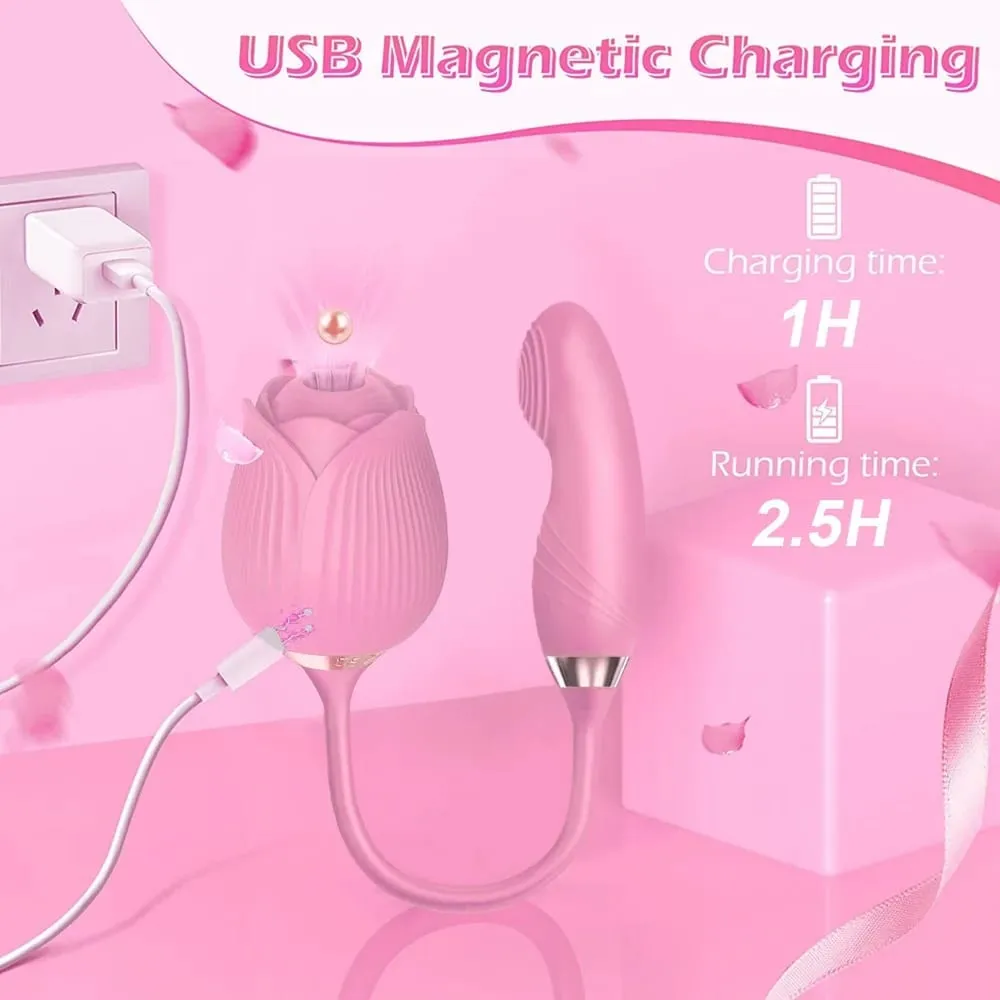 Clitoris Sucker Vibrator for Women Nipple Clit Stimulator Female Masturbator Finger Wiggle G-Spot Vibrator Sex Toy for Women 18+