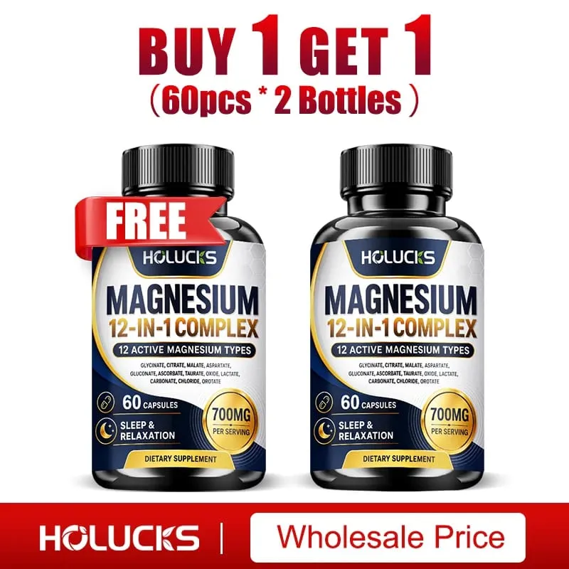 Magnesium Complex 700mg 12 in 1 Supplement Support Heart & Bone Health Aid Relaxation Improve Muscle Strength Boost Immune