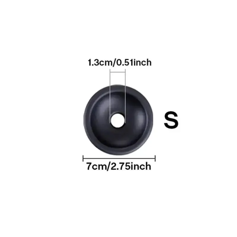 【S】Black Penis Enlargement Ring Sleeve Male Sex Toy Accessory Compatible with Vacuum Pump And Extender for Enhanced Performance
