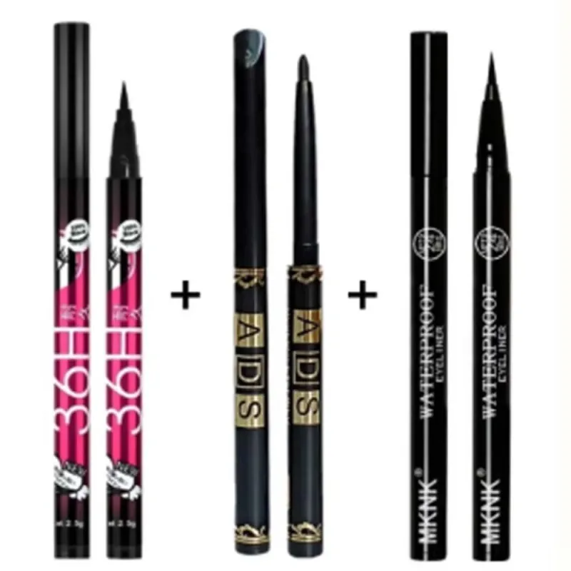 1/3/5pcs Smooth Black Liquid Eyeliner Pen Ultra-fine Pen Tip 36H Eye Liner Pencil Waterproof Long-lasting Beginner Make-up