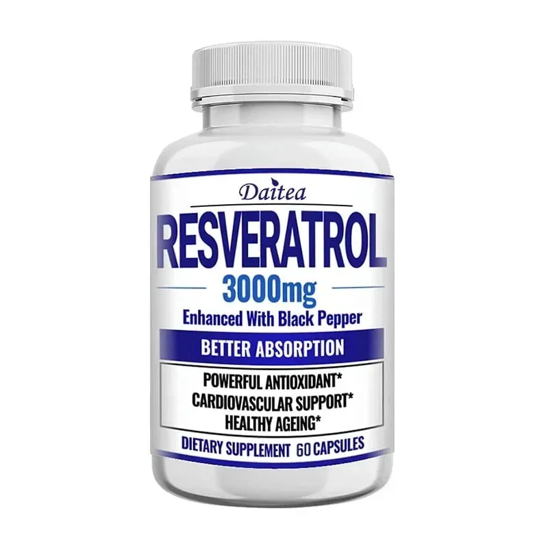 Resveratrol Supplement Capsules - Anti-Aging Cardiovascular & Joint Support Skin Health — image 10