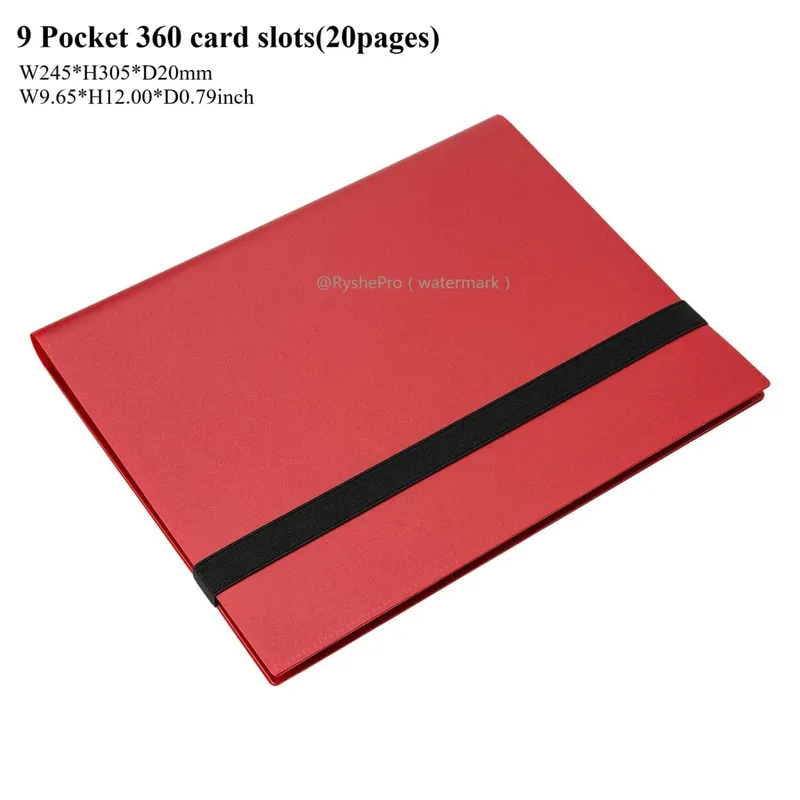 Card Binder with 9 Pocket Trading Card Album Display Binder 360 Side Loading Pocket Holder for TCG Yugioh MTG Game Card Book