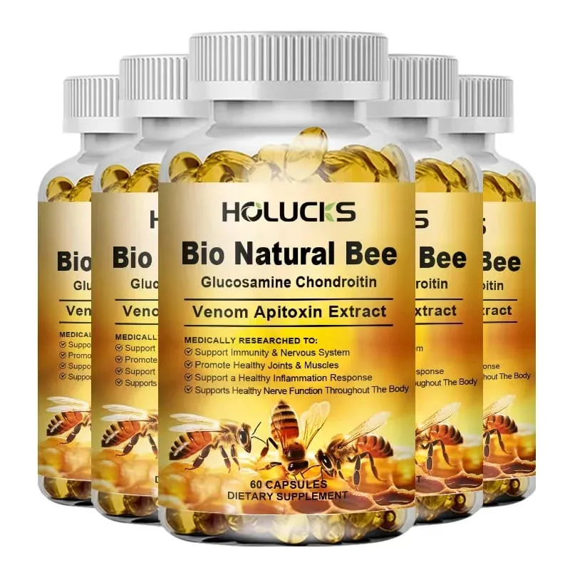 Bio Natural Bee Supplement with Apitoxin & Glucosamine Support Nerve Function Flexibility Alleviate Stiffness Confidence