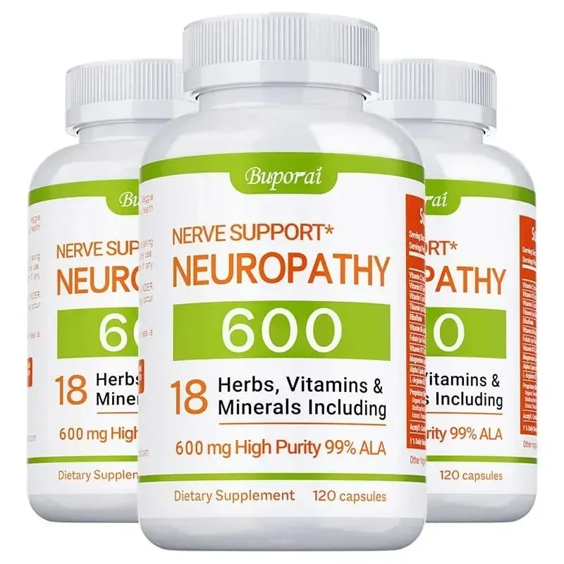 Neuropathy Support Supplement 600mg - Reduces Stress Promotes Nerve Health and Brain Function Cellular Energy Non-GMO — image 11