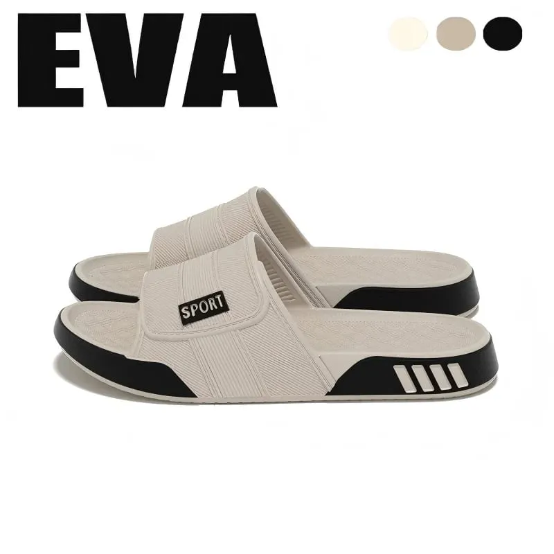 Big Size 40-47 Soft Bottom Sports Eva Slippers Men's Summer Fashion Indoor Outdoor Home Shallow Slippers Man Streetwear Sandals