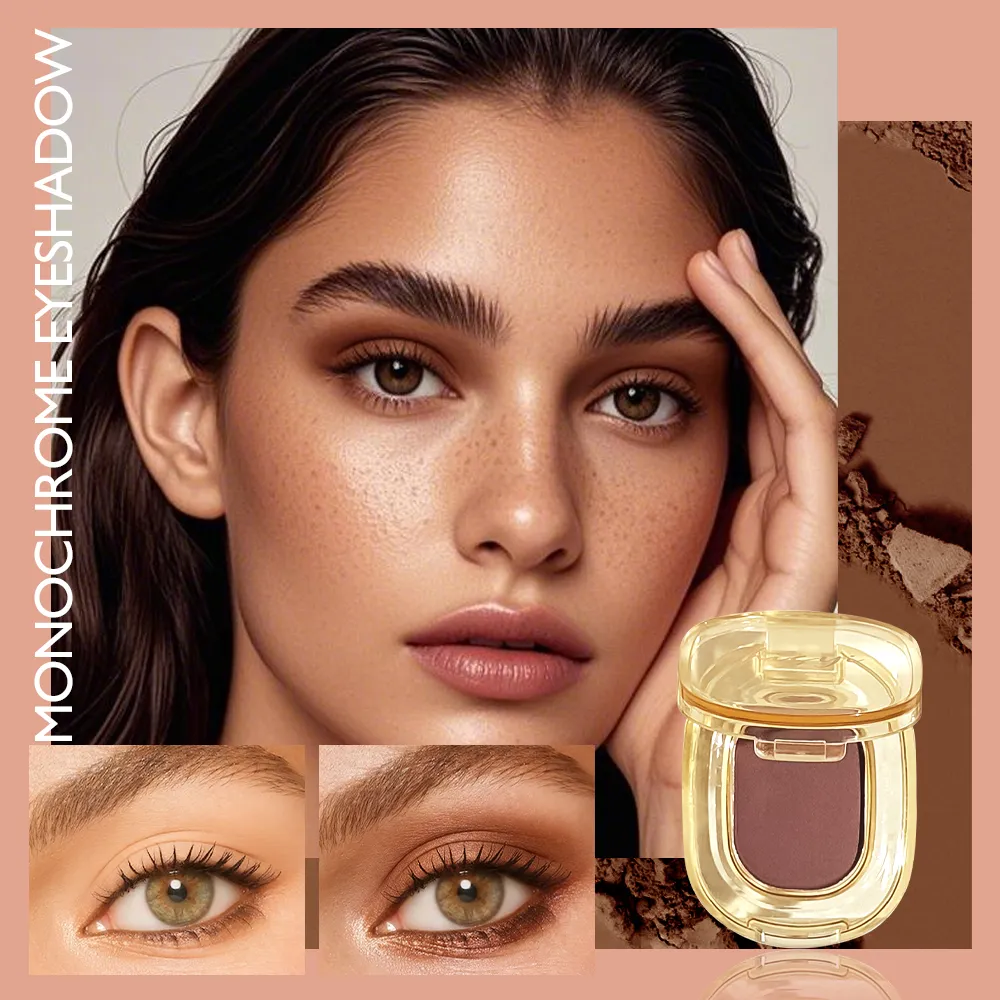 Matte Single Eyeshadow — Brown for Eye Brightening & Face Conceal Long-Lasting Waterproof Easy Blend Multi-Look Xmas & Winter