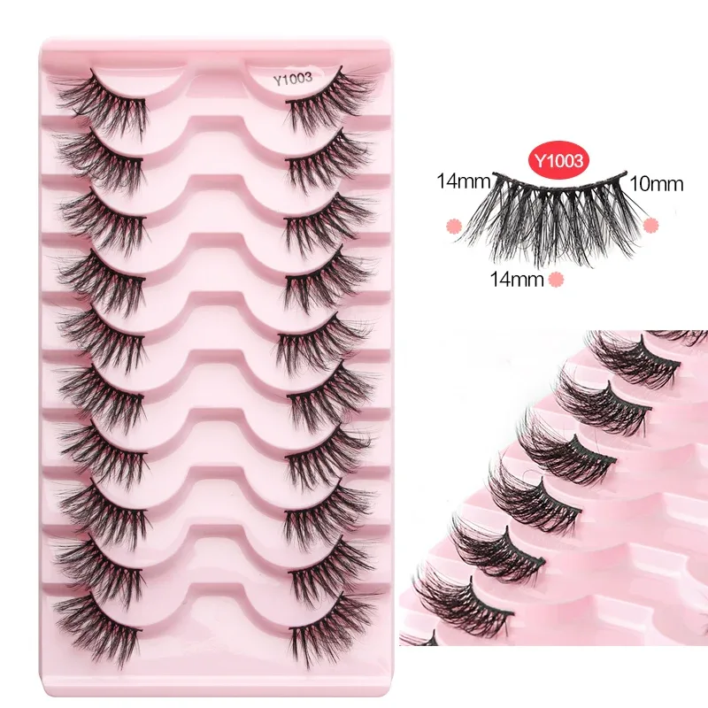 Half Lashes Cat Eye Lashes 3D Natural Winged End Eye Elongated Lashes Fox Eye Lashes Faux Mink Lashes Makeup