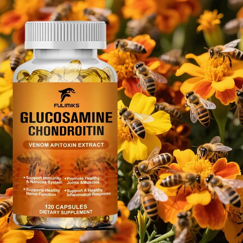 Glucosamine 1500 mg Chondroïtine 1200 mg Capsules extra-fortes Soutien des articulations Supplément de soutien immunitaire antioxydant pour adultes — image 6