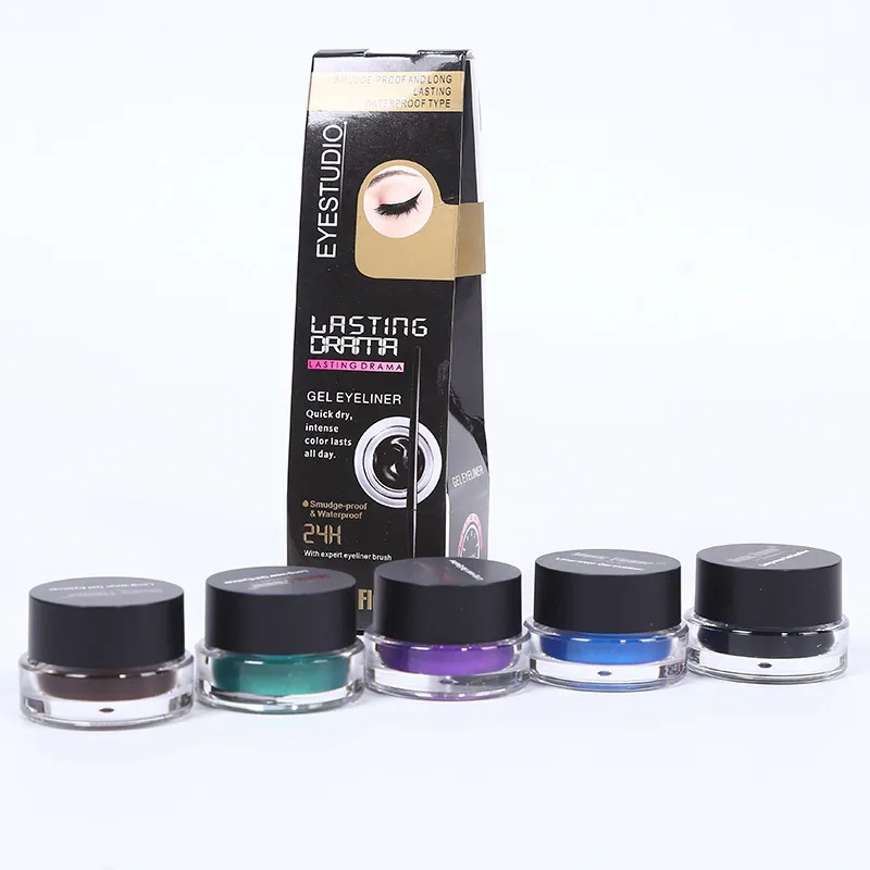 Music Flower 24H Waterproof Sweatproof Colorful Eyeliner Gel Long Lasting Smudge Proof Multi-color Eye Makeup Cosmetics
