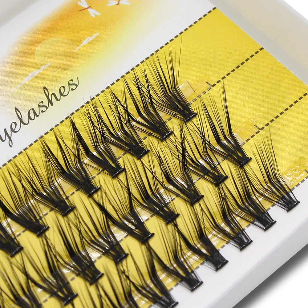 Prefessional M Curl Foxy Eyes Lashes Cluster Soft Silk Individual Eyelashes Extension Makeup False Eyelash L Curl Fox Eye