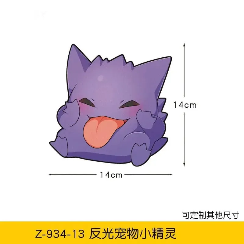 20 Arten Pokemon-Autoaufkleber, Anime-Figur, Pikachu, Gengar, Eevee, Charmander, niedliche Cartoon-Puppe, kreative Aufkleber, Geburtstagsgeschenke
