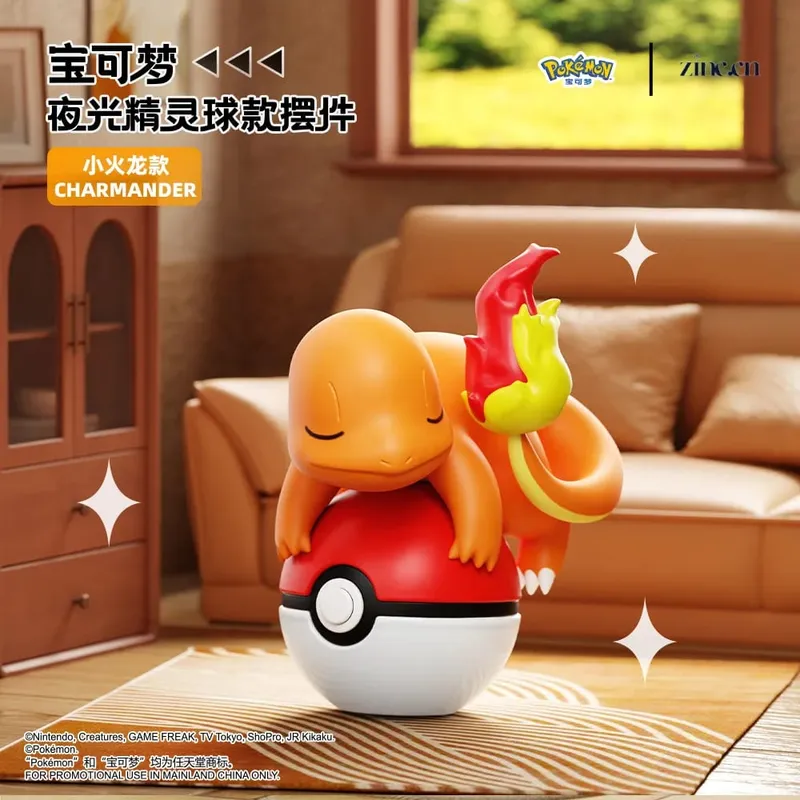 Genuine Pokemon Pikachu Eevee Psydusk Squirtle Charmander Bulbasaur Anime Action Figure Toy Doll Car Decoration Christmas Gift