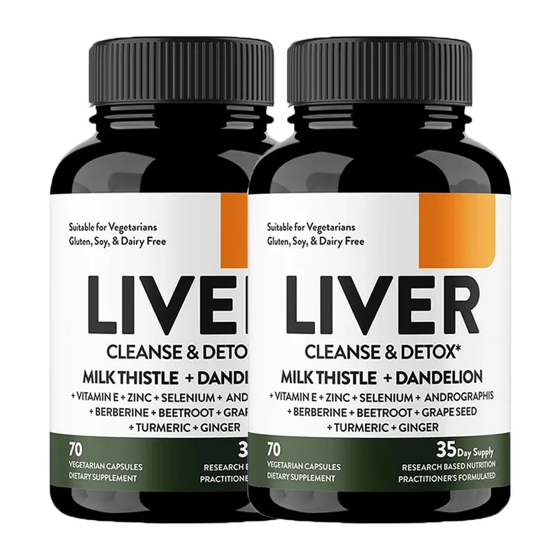 Liver Cleanse Support - Milk Thistle Supplement Herbal Liver Support for Digestion & Immune Health - Gluten-Free 70 Capsules