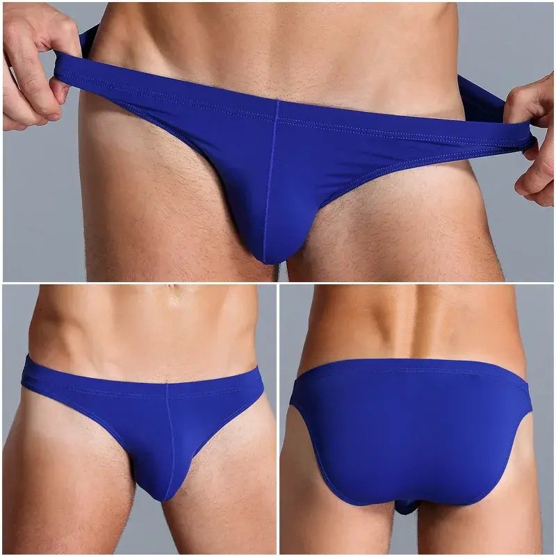 ชายผ้าไหมน้ำแข็งชุดชั้นในกางเกงBreathableต่ำเอวU-นูนUndershortsกางเกงขาสั้นสีทึบกางเกงผู้ชายกางเกง — image 18
