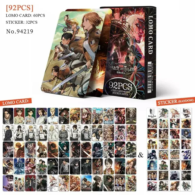 Anime Attack on Titan‌ Lomo Card Pohlednice Hračka Haikyuu Lékárnické deníky Honkai Star Rail Collection Karty s nálepkami Dárek