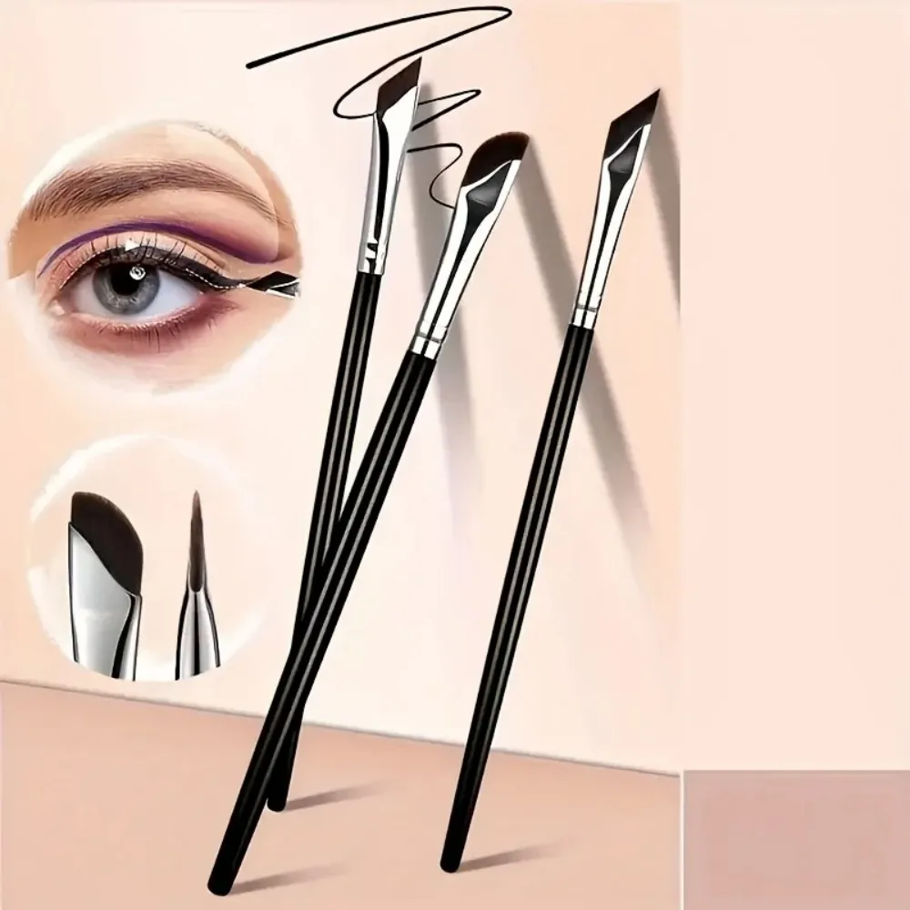 5Pcs Angled Blade Eyeliner Brush Set Ultra Thin Precision Makeup Brushes Multi Purpose Flat Eyebrow Liner Brush Eye Makeup Tool