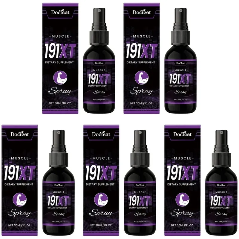 Spray muscular 191XT com vitamina B3 L-Arginina e extrato de Tribulus Terrestris para suporte muscular e resistência 30 ML