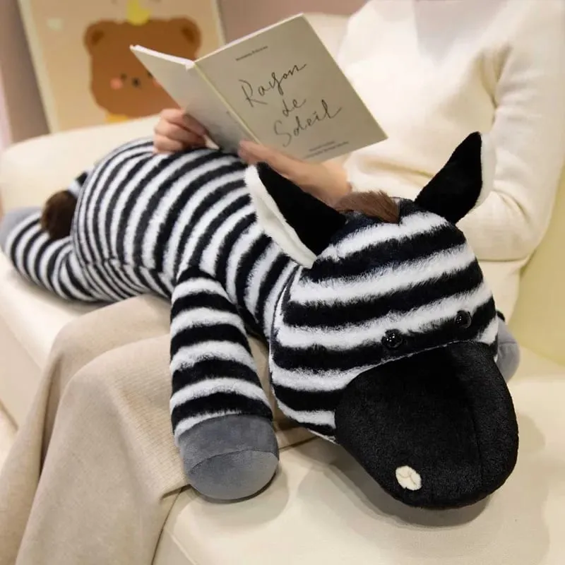 40/60/90cm plush toy zebra plush throw pillow sofa pillow sleeping pillow room decoration leg-hugging doll