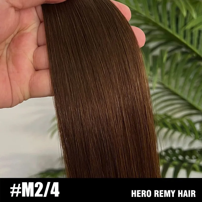 Straight Clip In PU Human Hair Extensions 10 Pcs/Set Full Head Clip Ins Hair 100/170 Grams Clip on PU Hair Extension for Women
